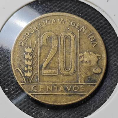 KK钱币收藏小铺  第396期  2月预留时间 周末发货 -  1949阿根廷20分