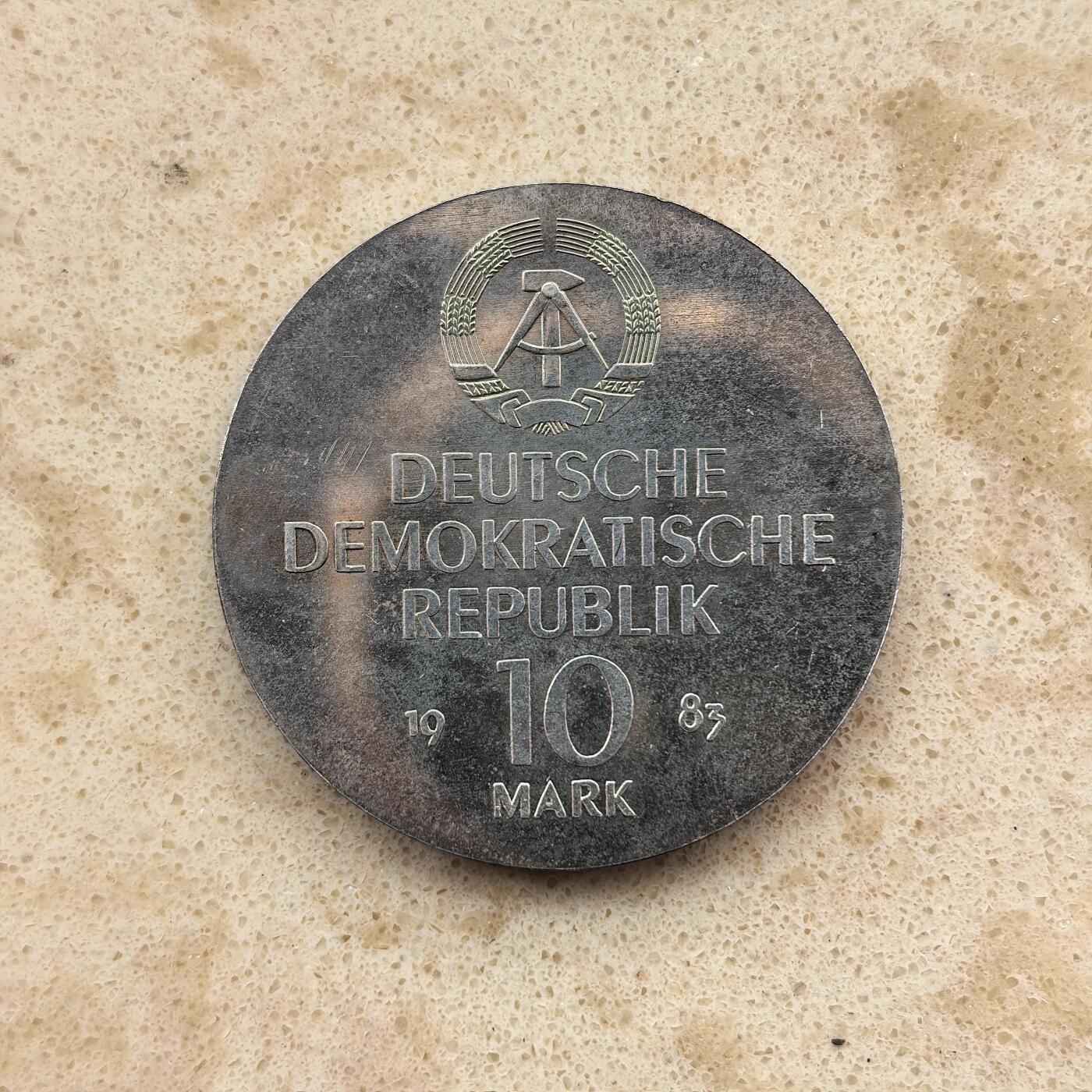 道一币馆币章第一百六十七场 民主德国1983年作曲家理查德·瓦格纳逝世100周年10马克银币  15.5g  500s