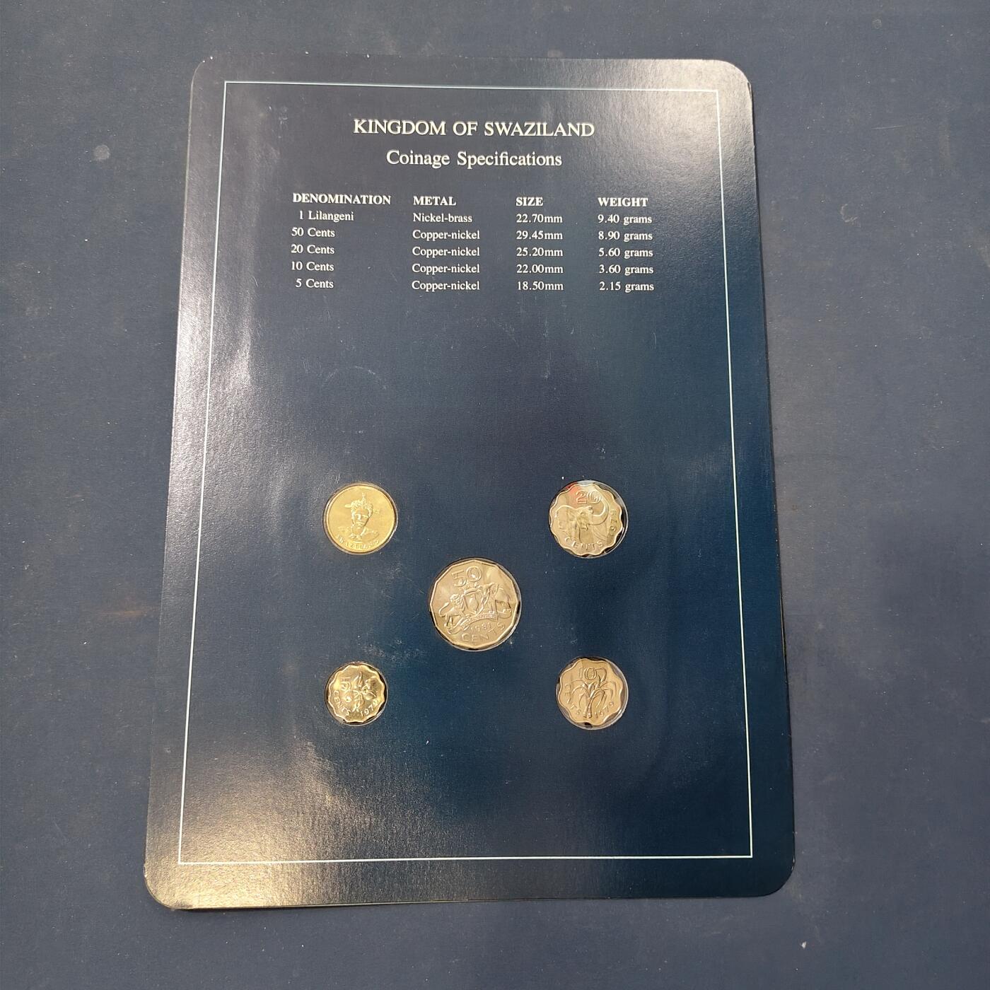 【全场包邮】纯粹捡漏拍506场-持续更新中 【富兰克林·世界各国硬币系列邮币卡】斯威士兰王国