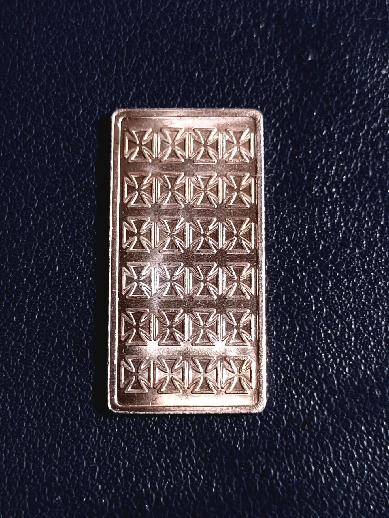 少见、德国二战时期土兵5克银条代用币（编号1533）