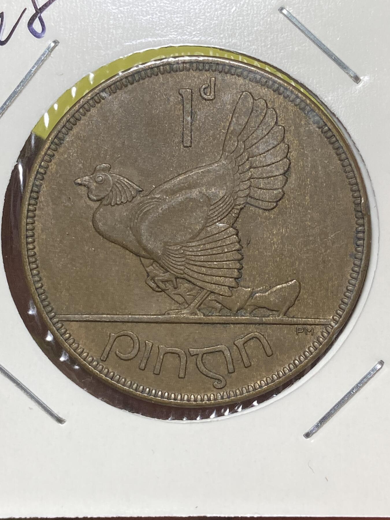 2026年第三十二场(总第二百零一场）外国精品纸夹币场(免佣金) 爱尔兰1928年1便士(英辖自由邦时期，首发年)