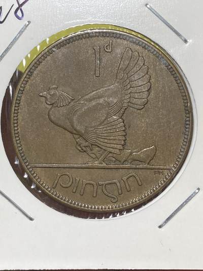 2026年第三十二场(总第二百零一场）外国精品纸夹币场(免佣金) - 爱尔兰1928年1便士(英辖自由邦时期，首发年)