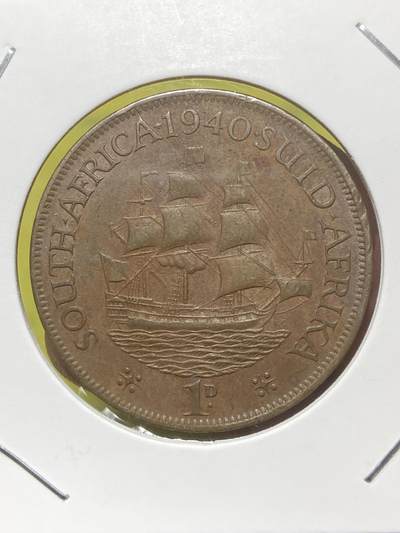 2026年第三十二场(总第二百零一场）外国精品纸夹币场(免佣金) - 英属南非1940年1便士(乔治六世第一版)