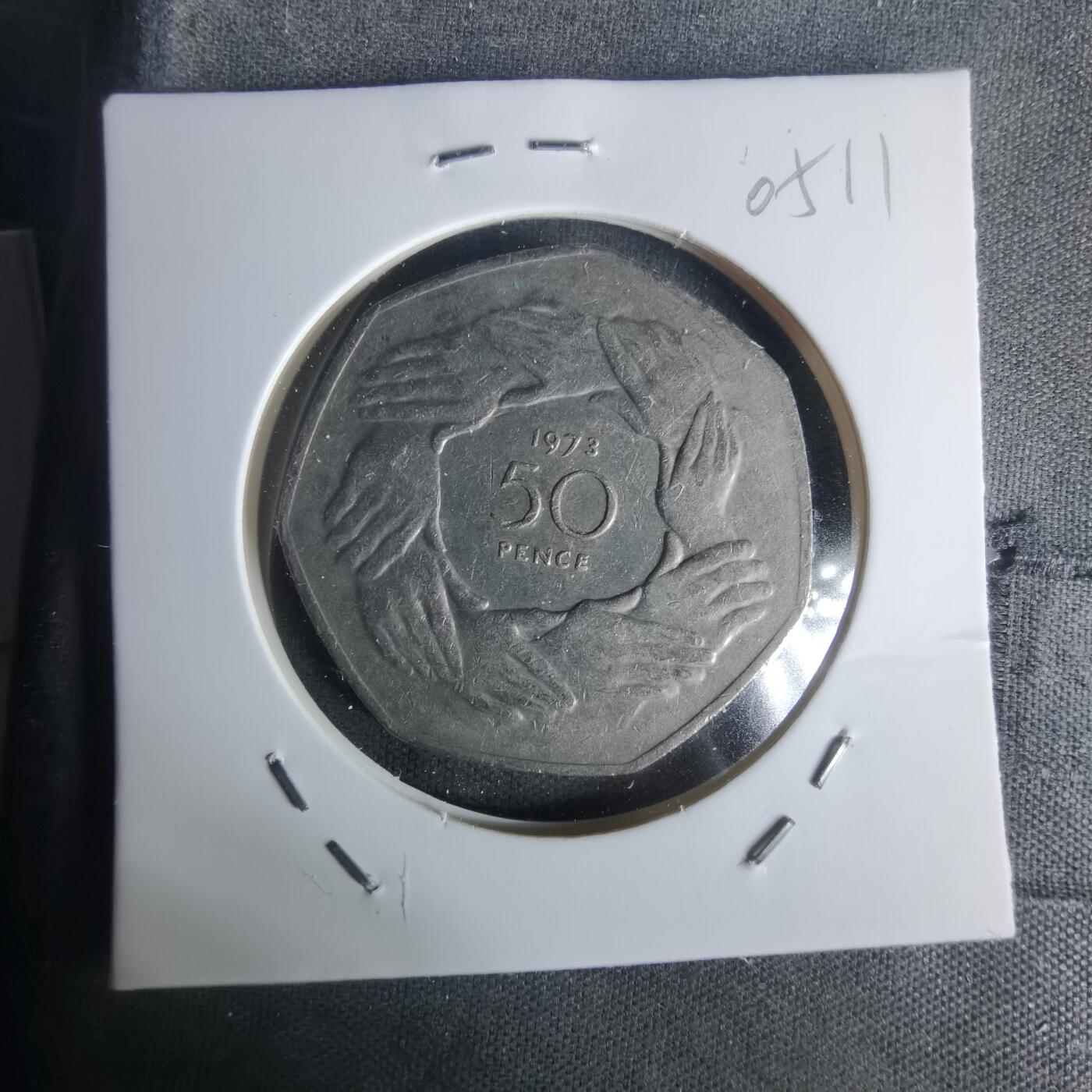 沼泽如烟--第1005场 英国1973年50便士纪念币