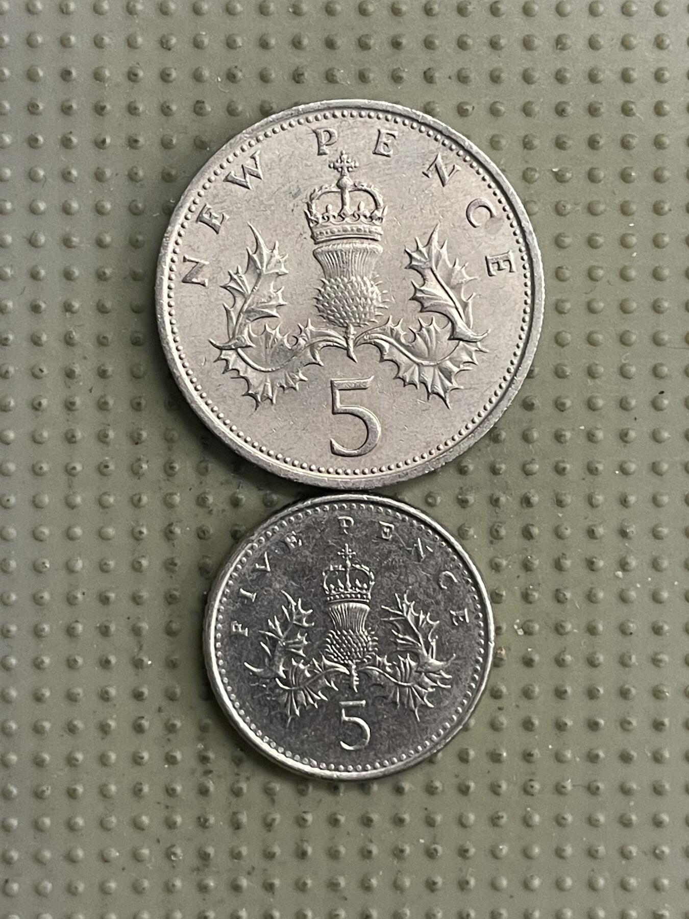 2026年第27场各国散币拍卖（总第177场） 英国5便士大小版2枚