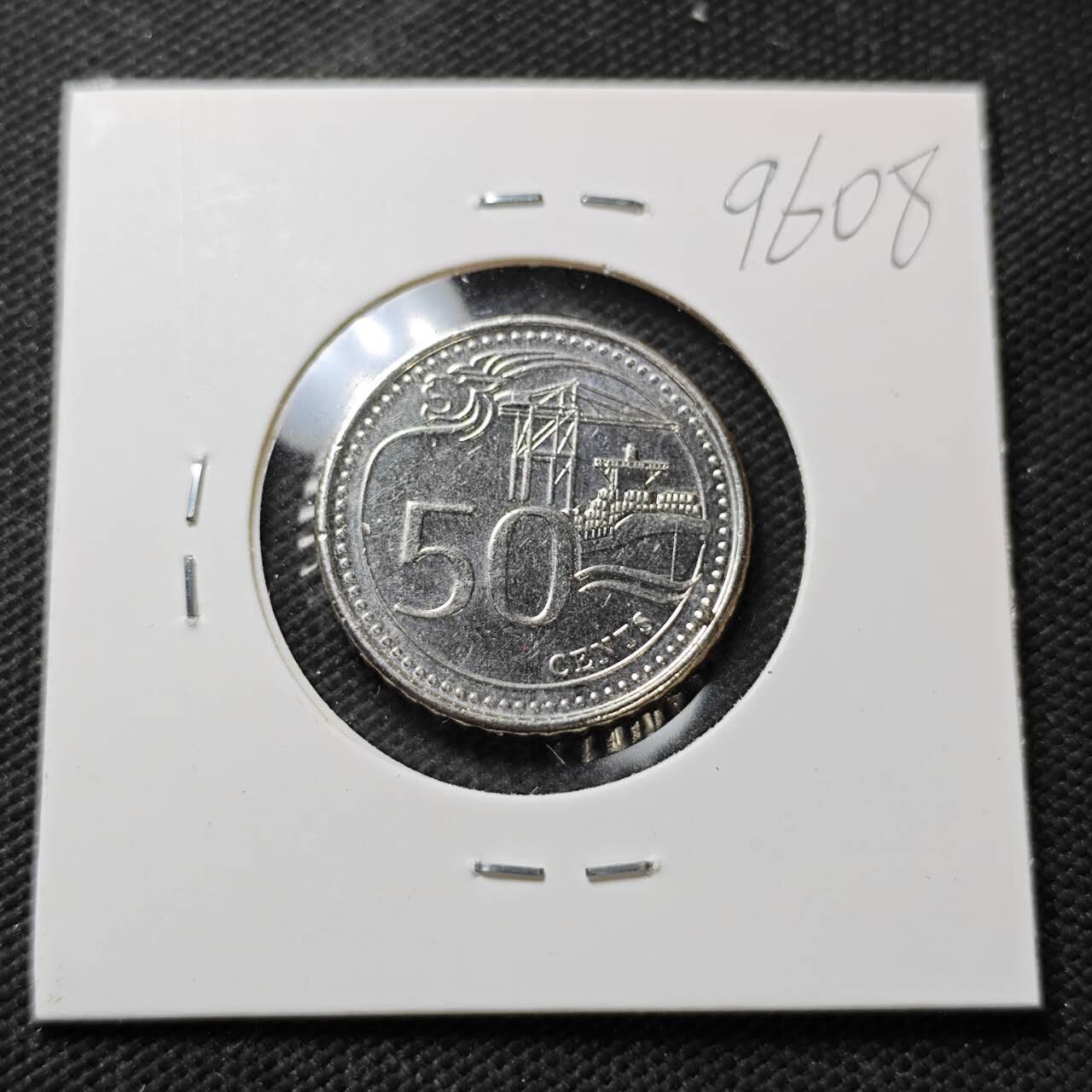 KK钱币收藏小铺  第396期  2月预留时间 周末发货  新加坡50分