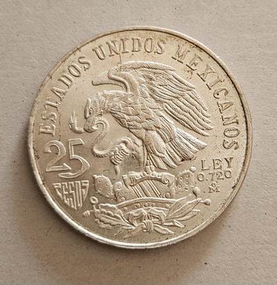 【币将精彩】世界钱币拍卖拍卖（2026-5-6） 墨西哥1968年奥运会银币AU/UNC720银22.5克