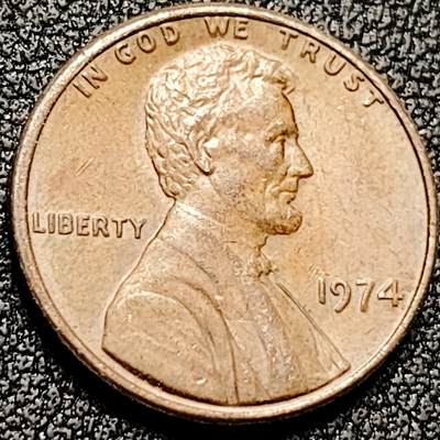 泉币菌-第199场- 新年快乐 新年第7场 本场拍品多 请提前出价（正月十五统一发货） - 美国1974年 1美分铜币 林肯 19mm