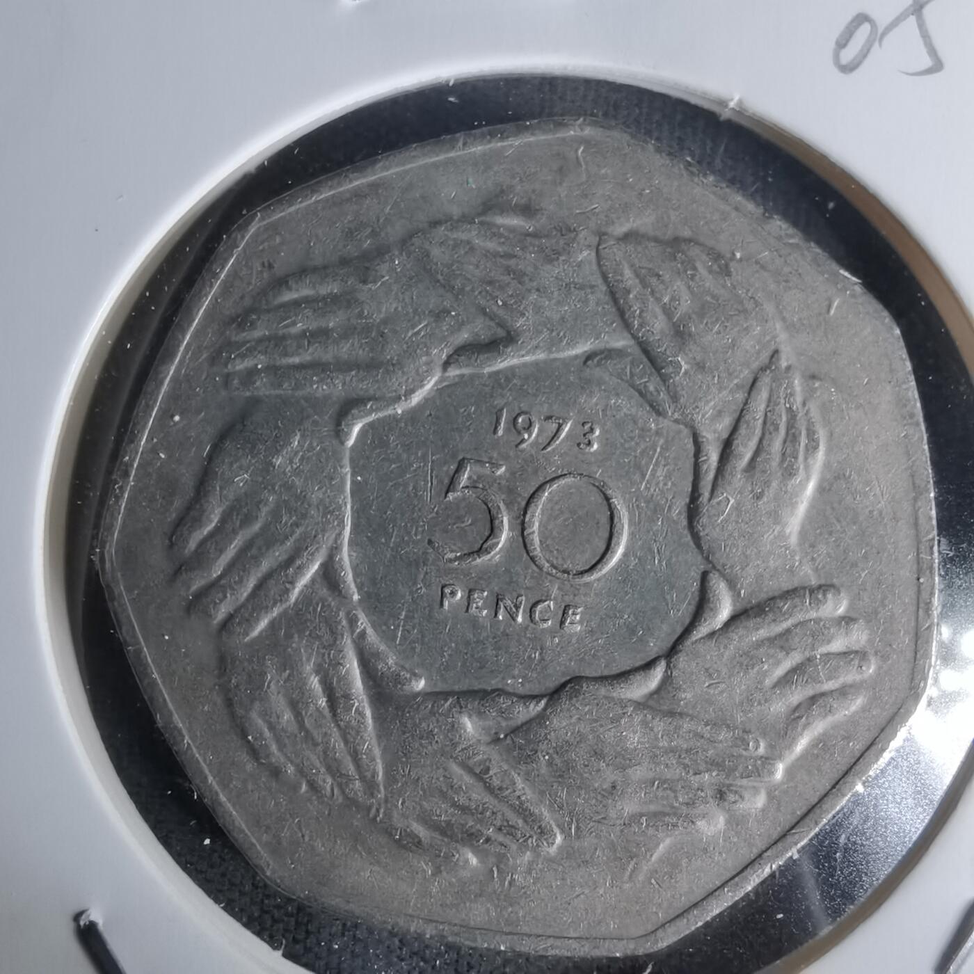 沼泽如烟--第1005场 英国1973年50便士纪念币