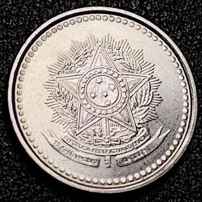 泉币菌-第199场- 新年快乐 新年第7场 本场拍品多 请提前出价（正月十五统一发货） - 巴西1987年20分不锈钢币，19mm，美洲钱币