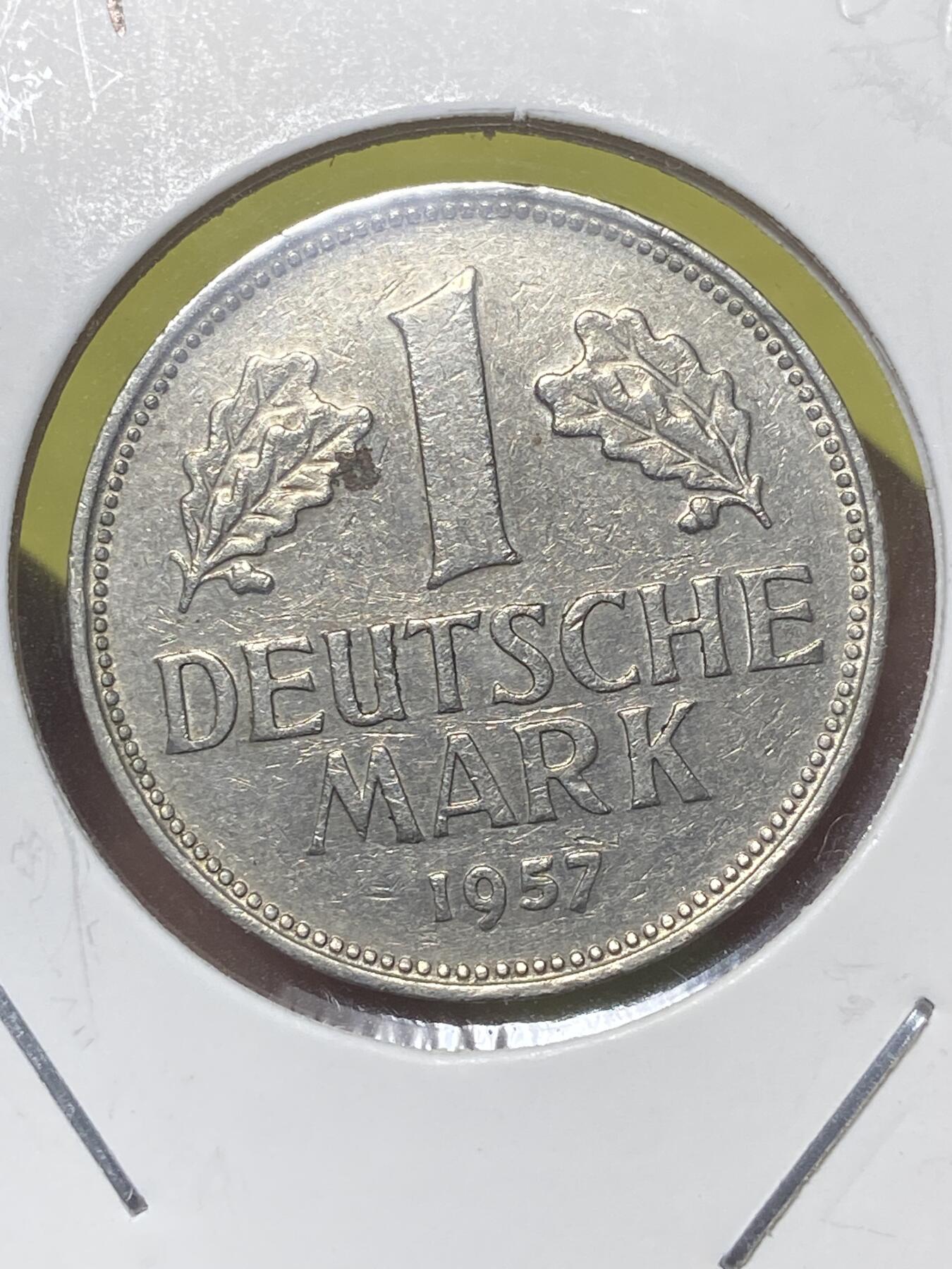 2026年第三十二场(总第二百零一场）外国精品纸夹币场(免佣金) 少见早期年份–德国🇩🇪1957年1德国马克(D标，慕尼黑造)