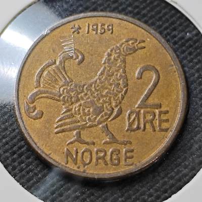 KK钱币收藏小铺  第396期  2月预留时间 周末发货 -  挪威2欧尔动物版