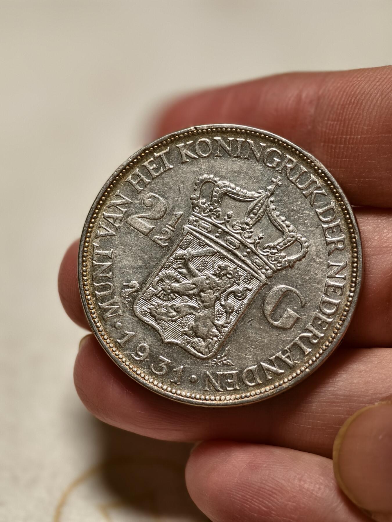 抚柳草堂-第十三期（贺新春首场）章牌钱币  奖章勋章限时免佣 满百包邮 放漏专场 1931荷兰威廉敏娜女王2.5G银币 光感好品相好非常漂亮发丝清晰压力足重25g