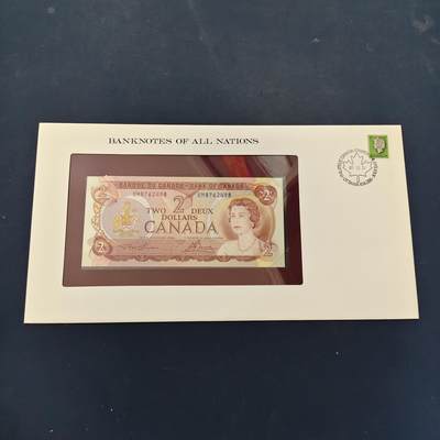 【全场包邮】纯粹捡漏拍506场-持续更新中 - 【富兰克林·世界各国纸钞系列邮币封】加拿大联邦