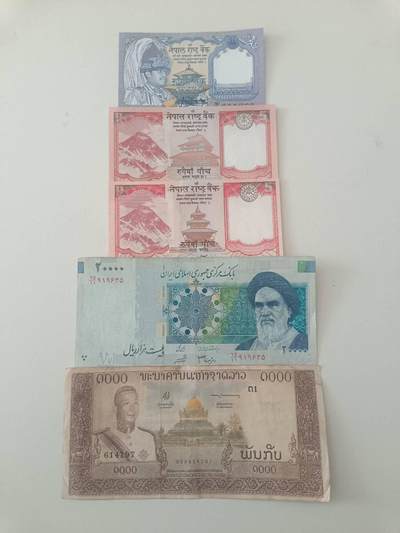 【20260227】非全新纸币和硬币第339场 - 亚洲国家5张纸币