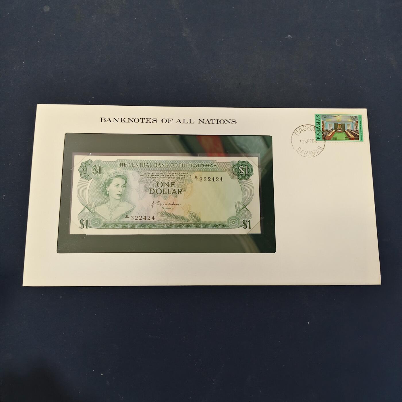 【全场包邮】纯粹捡漏拍506场-持续更新中 【富兰克林·世界各国纸钞系列邮币封】巴哈马群岛