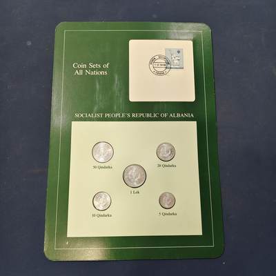 【全场包邮】纯粹捡漏拍506场（套币专场，注意佣金） - 【富兰克林·世界各国硬币系列邮币卡】阿尔巴尼亚共和国