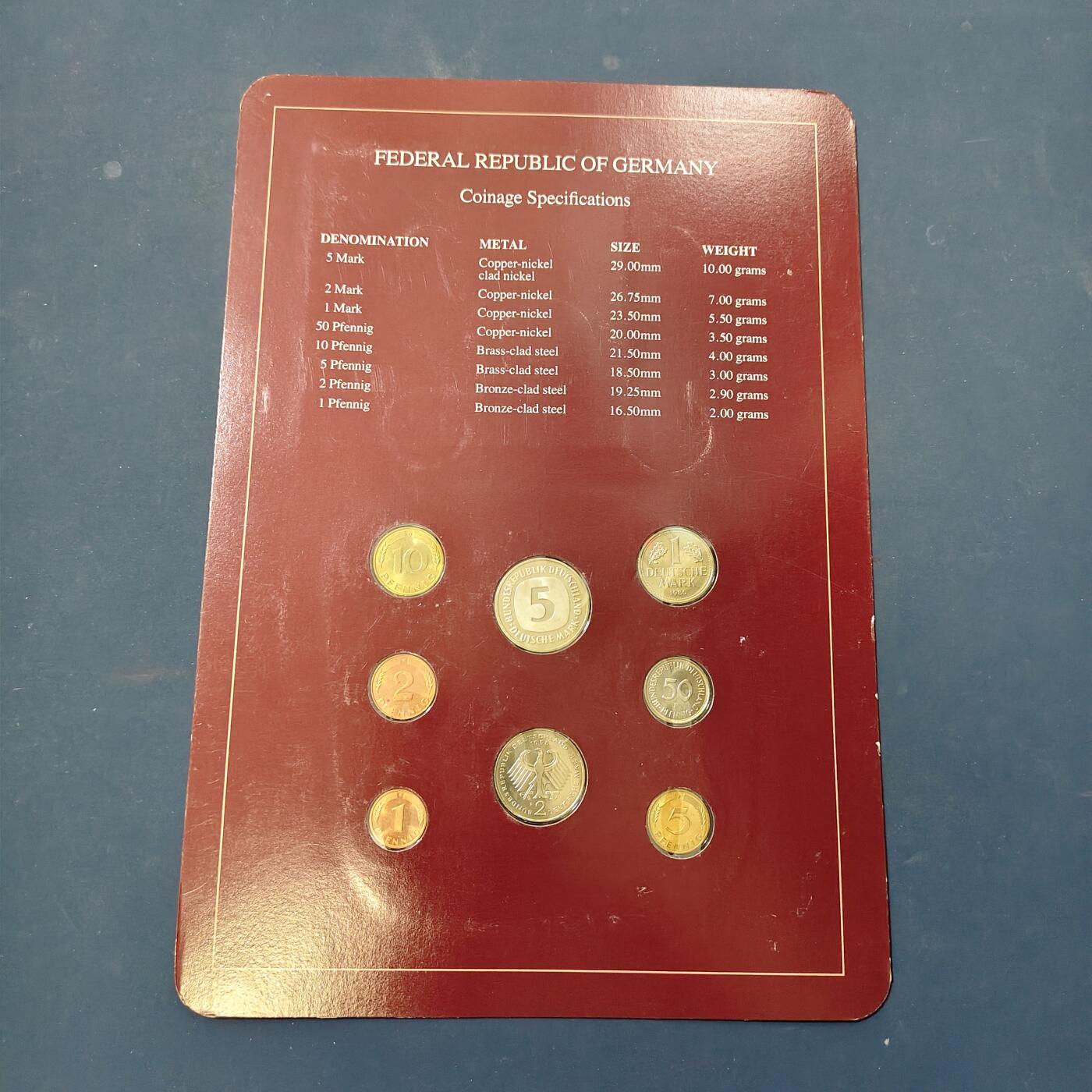 【全场包邮】纯粹捡漏拍506场-持续更新中 【富兰克林·世界各国硬币系列邮币卡】德意志联邦共和国