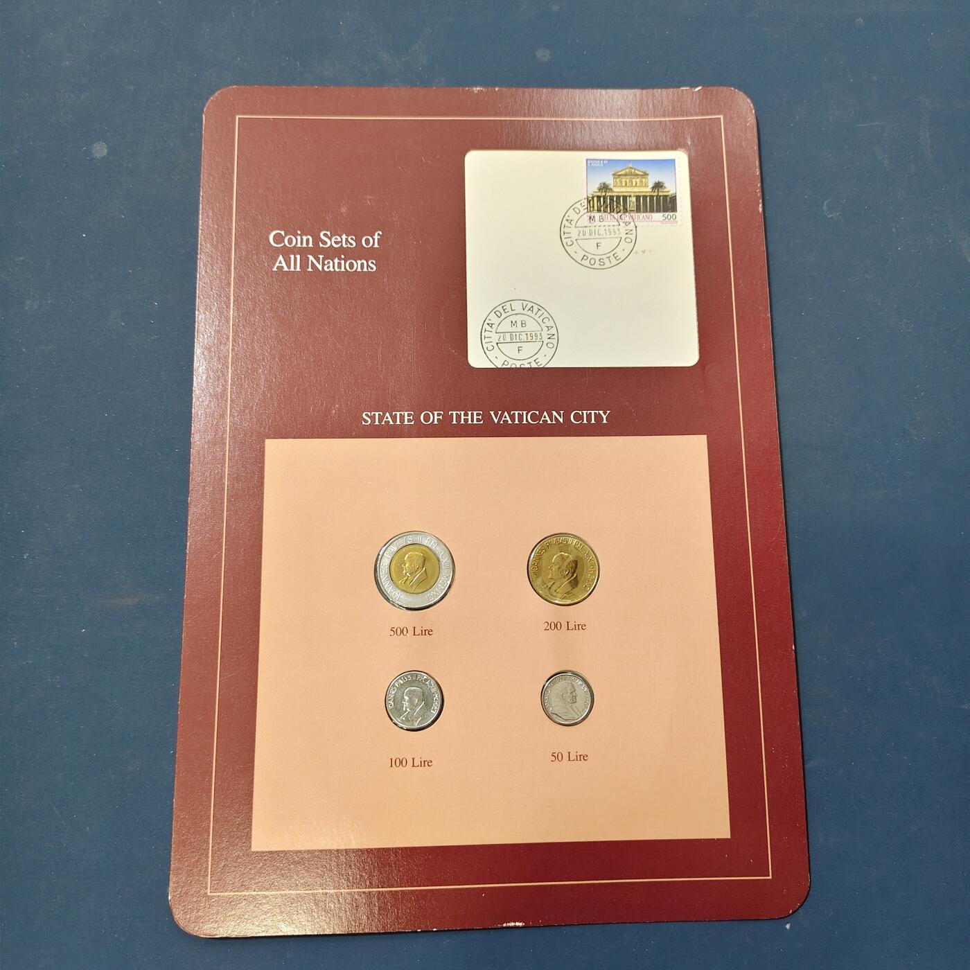 【全场包邮】纯粹捡漏拍506场-持续更新中 【富兰克林·世界各国硬币系列邮币卡】梵蒂冈城国4枚A版