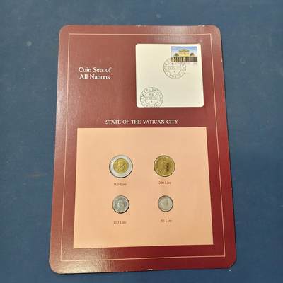 【全场包邮】纯粹捡漏拍506场-持续更新中 - 【富兰克林·世界各国硬币系列邮币卡】梵蒂冈城国4枚A版