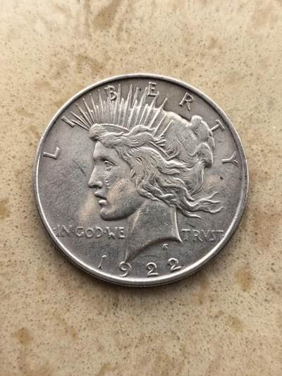 道一币馆币章第一百六十七场 - 美国1922年和平1美元银币   26.7g  900s