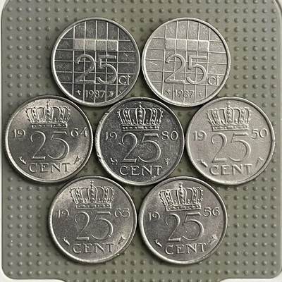 2026年第27场各国散币拍卖（总第177场） - 荷兰25分7枚