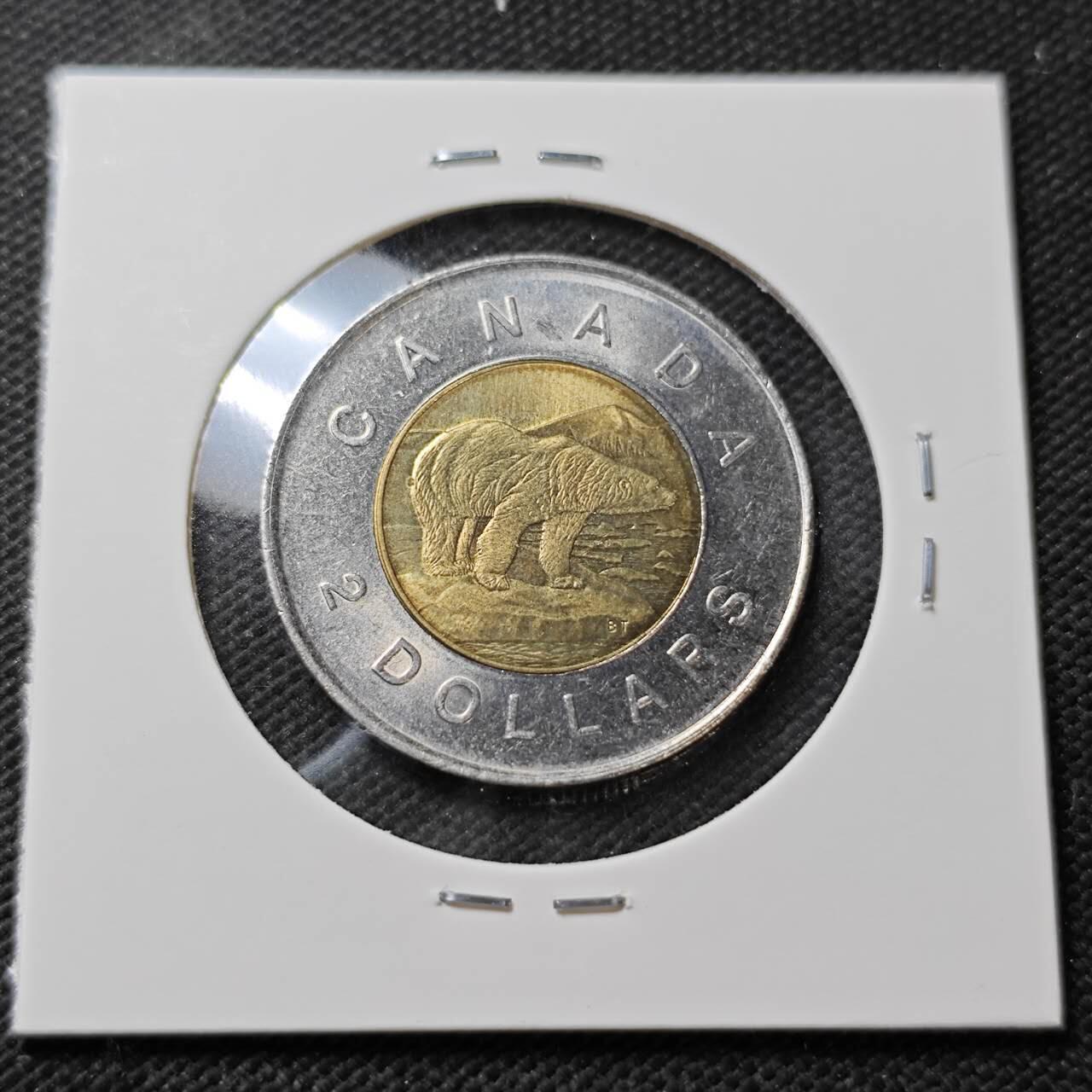 KK钱币收藏小铺  第396期  2月预留时间 周末发货  1997加拿大2元