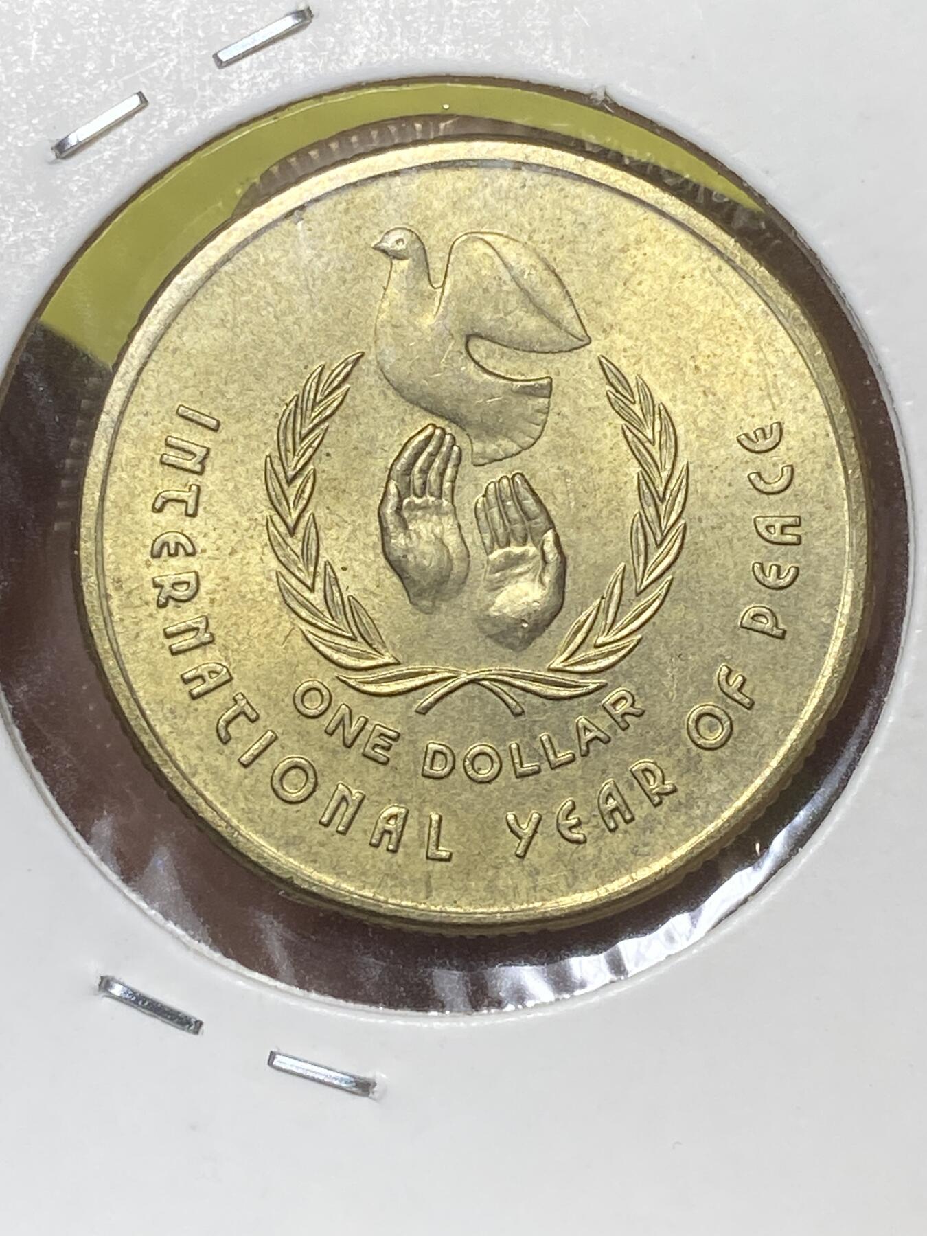 2026年第三十二场(总第二百零一场）外国精品纸夹币场(免佣金) 澳大利亚🇦🇺1986年1元(国际和平日纪念币)