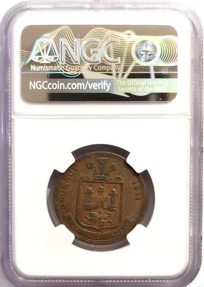 博洋堂世界钱币拍卖第162期（全场包邮） NGC XF 英国1811年诺里奇1/2便士地方代币，由当地一家金匠行Dunham & Yallop发行，非常少见