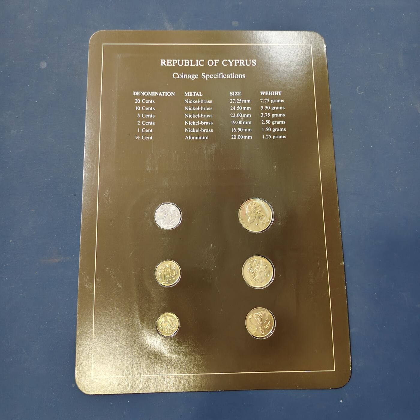 【全场包邮】纯粹捡漏拍506场-持续更新中 【富兰克林·世界各国硬币系列邮币卡】塞浦路斯共和国