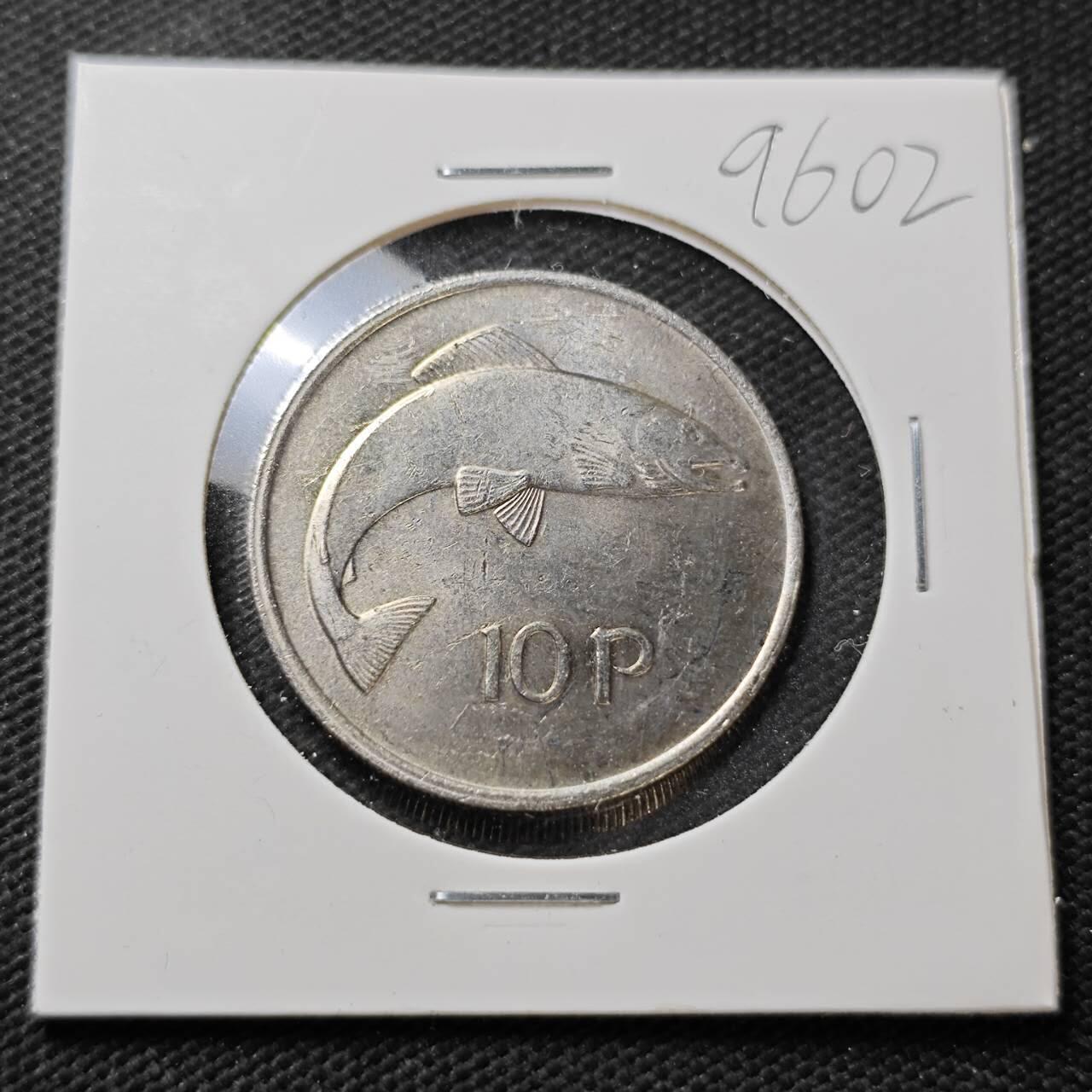 KK钱币收藏小铺  第396期  2月预留时间 周末发货  1980爱尔兰10便士 好品