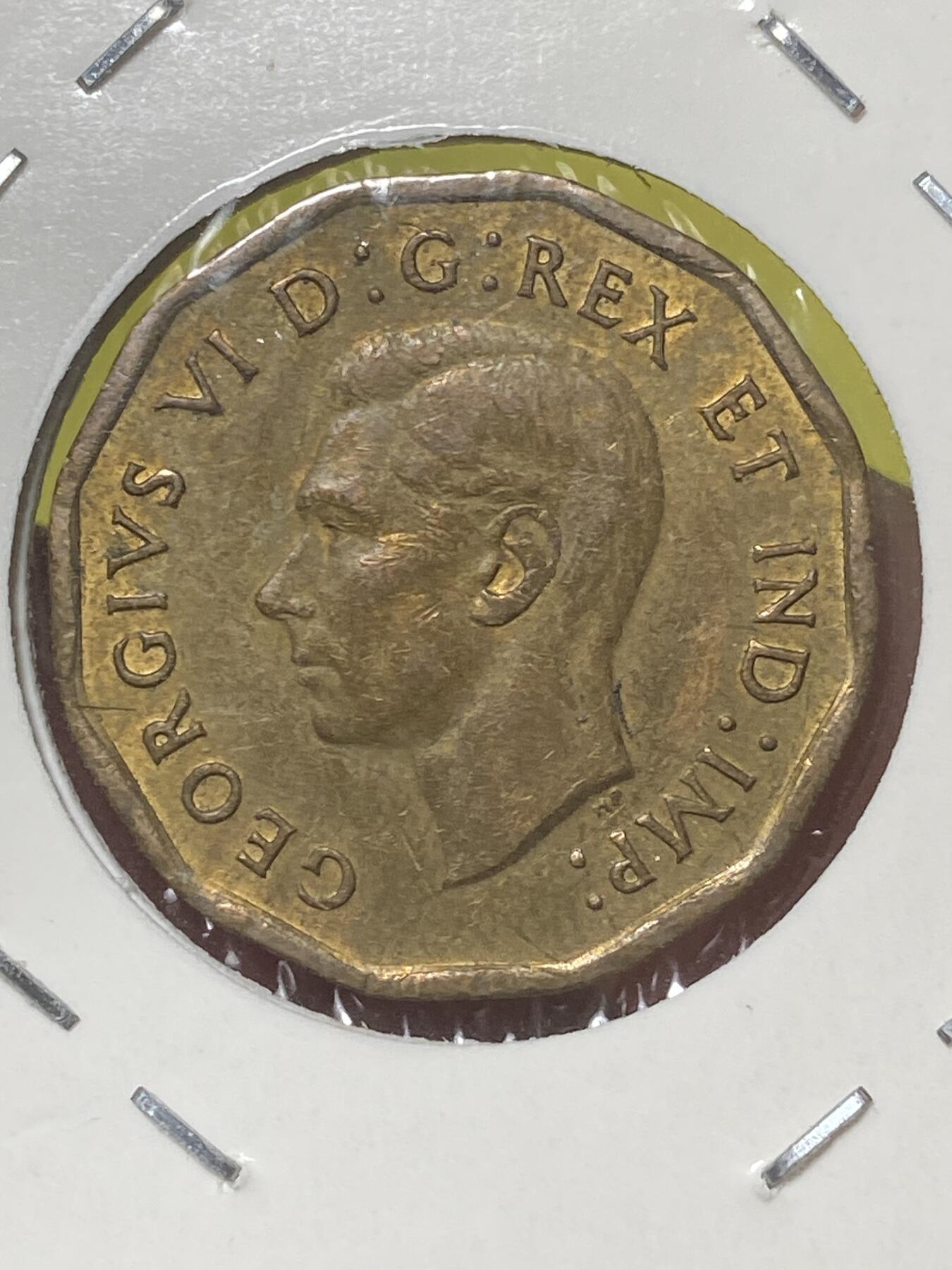 2026年第三十二场(总第二百零一场）外国精品纸夹币场(免佣金) 流通好品–加拿大🇨🇦1942年5分(乔治六世第二版，顿巴黄铜材质)