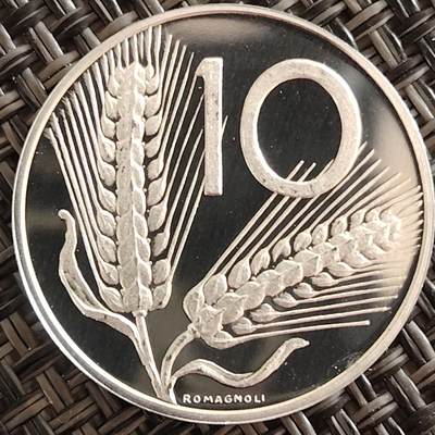 布加迪🐬～世界钱币(上海)🌾第 276 期 /  各国套币和散币 - 意大利🇮🇹 1985年 10里拉精致币