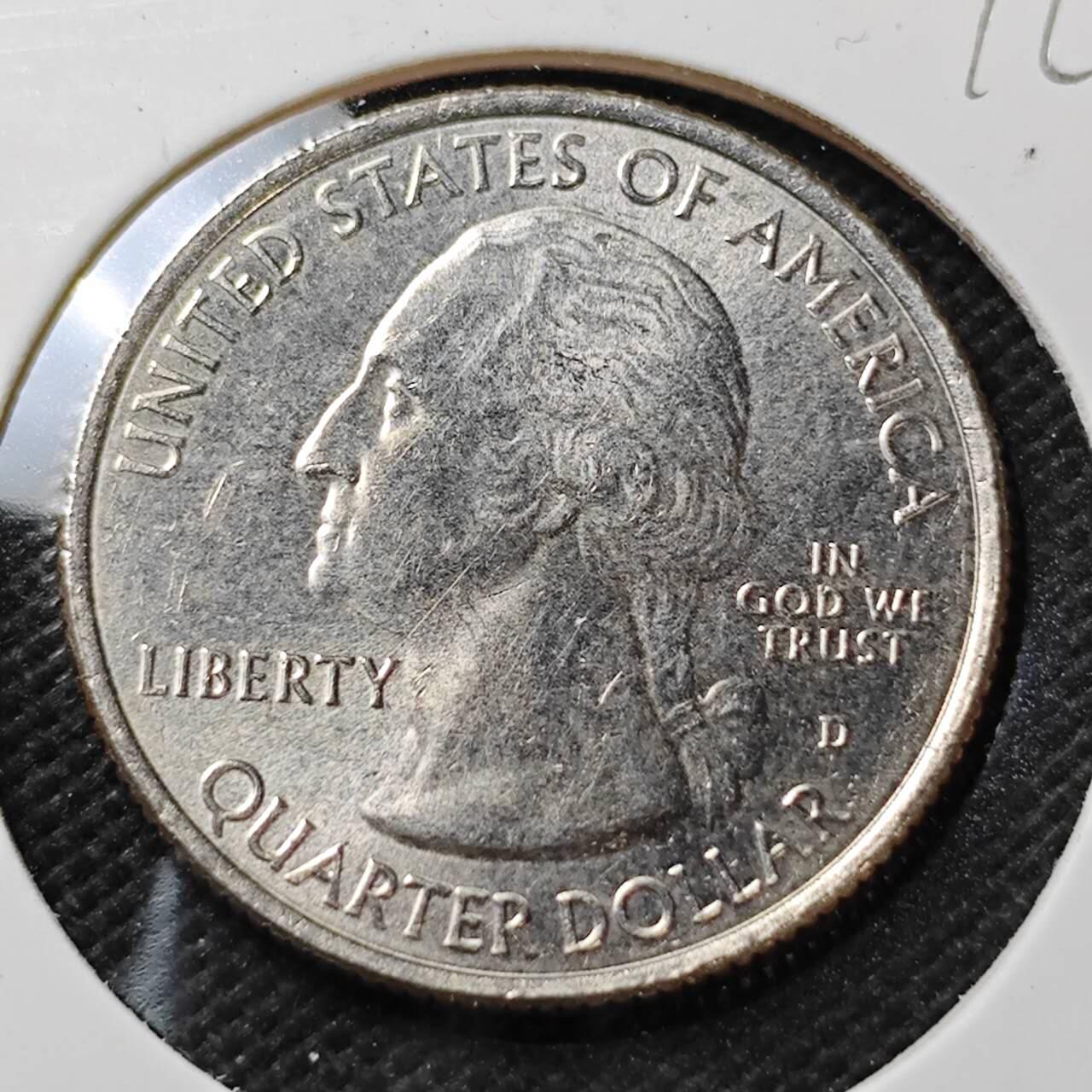 KK钱币收藏小铺  第396期  2月预留时间 周末发货  美国25分纪念币