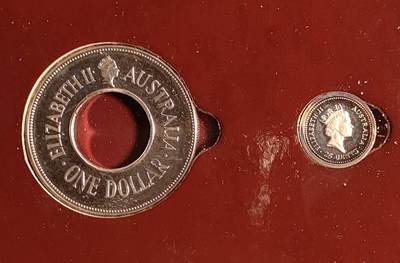 原装册带介绍 英属澳大利亚 1988年 25分、1元 精制子母银币 - 原装册带介绍 英属澳大利亚 1988年 25分、1元 精制子母银币