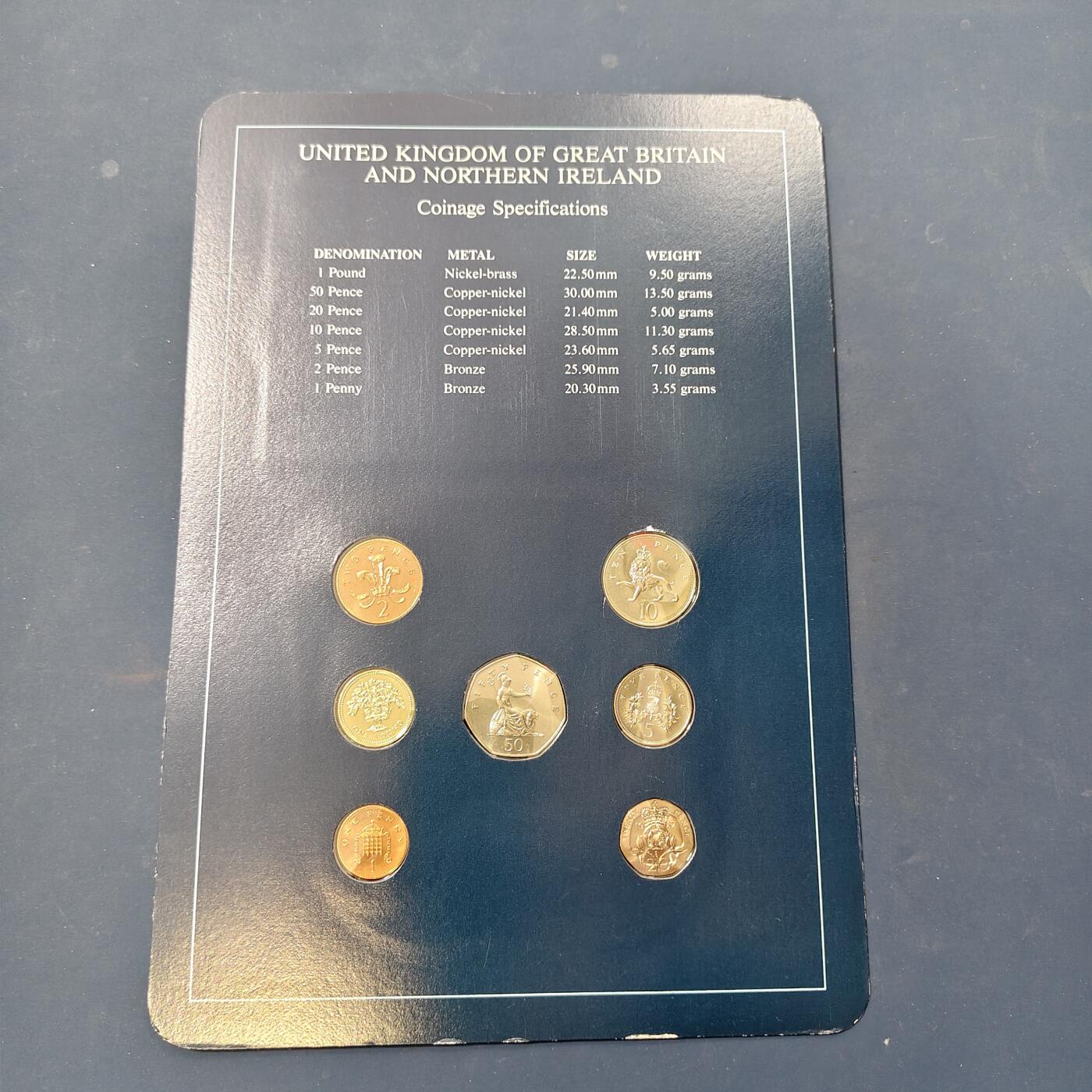 【全场包邮】纯粹捡漏拍506场-持续更新中  【富兰克林·世界各国硬币系列邮币卡】大不列颠和北爱尔兰联合王国（英国）-1镑为英格兰橡树版