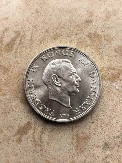 道一币馆币章第一百六十七场 - 丹麦1958年玛格丽特公主成年2克朗纪念银币 15g 835s