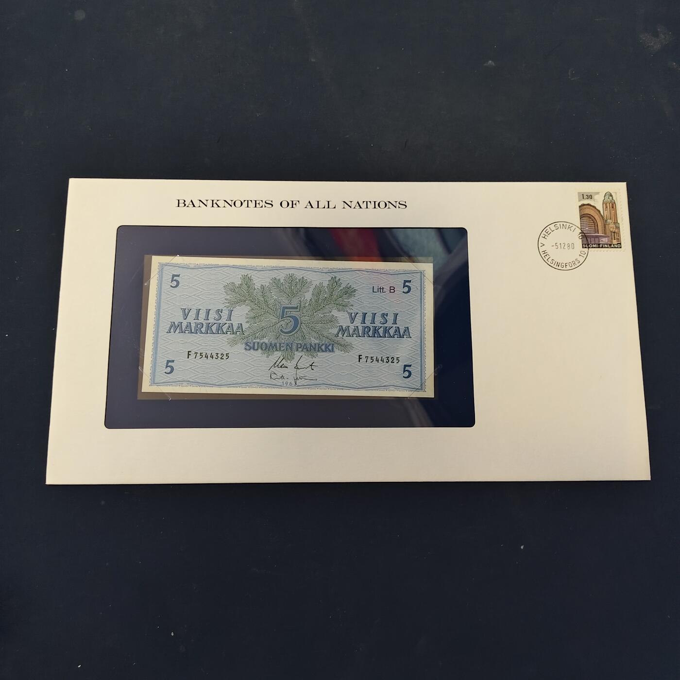【全场包邮】纯粹捡漏拍506场-持续更新中 【富兰克林·世界各国纸钞系列邮币封】芬兰共和国