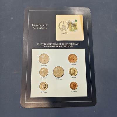【全场包邮】纯粹捡漏拍506场-持续更新中 - 【富兰克林·世界各国硬币系列邮币卡】大不列颠和北爱尔兰联合王国（英国）-1镑为苏格兰蓟花版