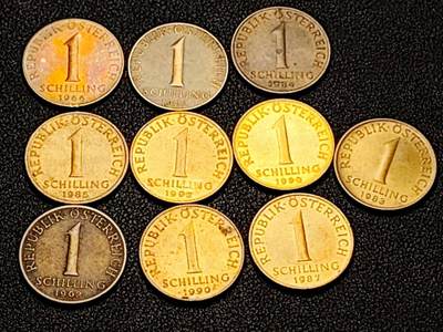 泉币菌-第199场- 新年快乐 新年第7场 本场拍品多 请提前出价 - 奥地利1先令 10枚一组 