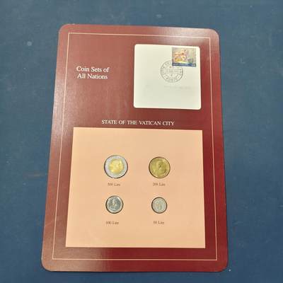 【全场包邮】纯粹捡漏拍506场-持续更新中 - 【富兰克林·世界各国硬币系列邮币卡】梵蒂冈城国4枚B版