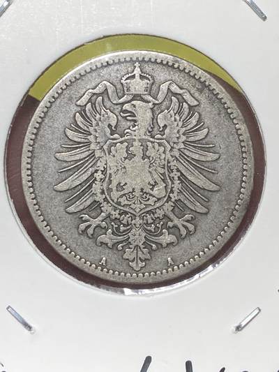 2026年第三十二场(总第二百零一场）外国精品纸夹币场(免佣金) - 德意志帝国1878年1马克银币(威廉一世时期，A标柏林造，900高银)