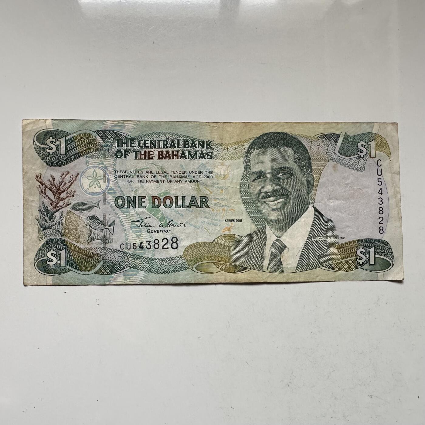 🌹外币初藏🌹🐯2026年第21场 正月十五正常发货 巴哈马2001年¥1