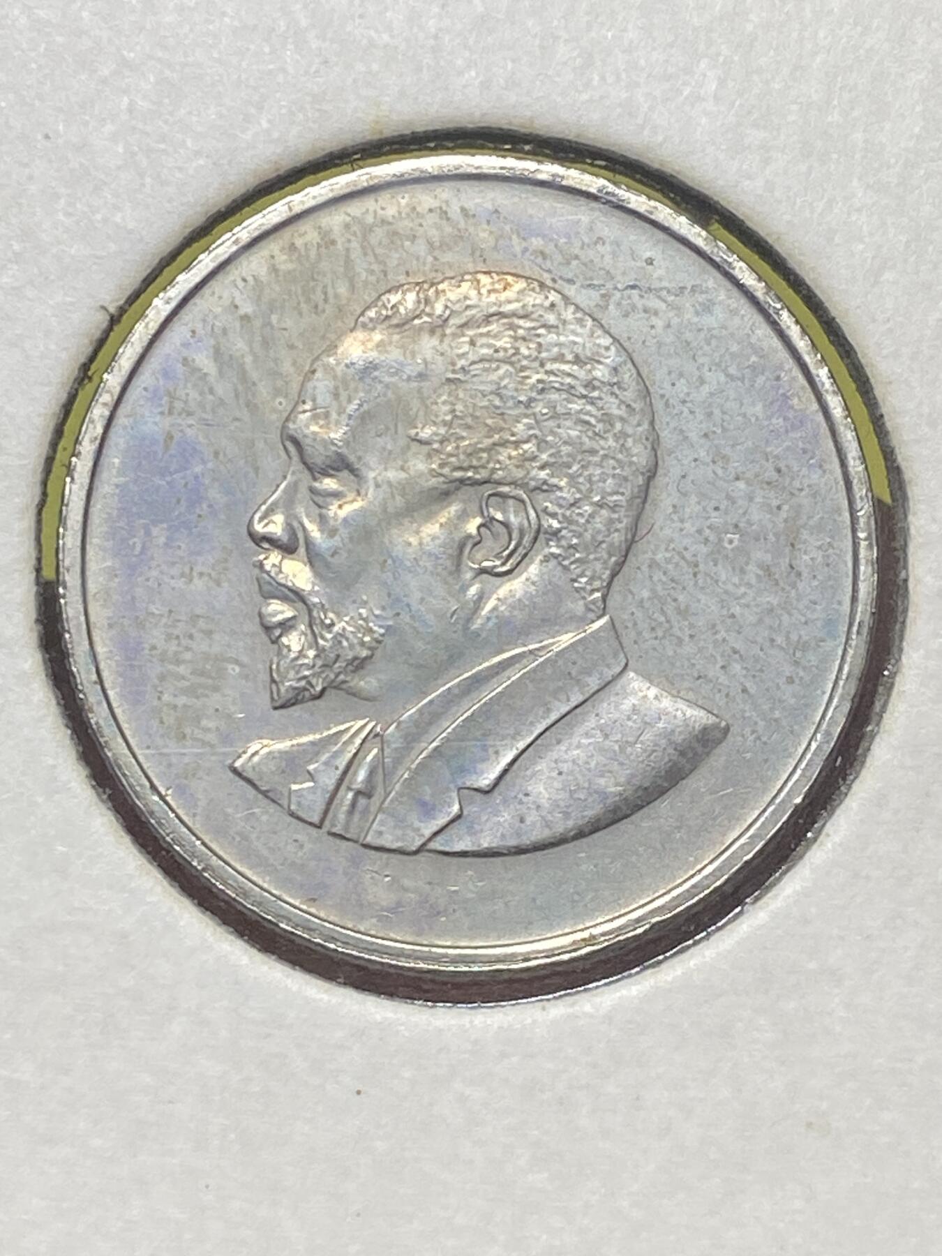 2026年第三十二场(总第二百零一场）外国精品纸夹币场(免佣金) 稀少好品–肯尼亚🇰🇪1966年25分(独立后第一套，无字版套币筋币)