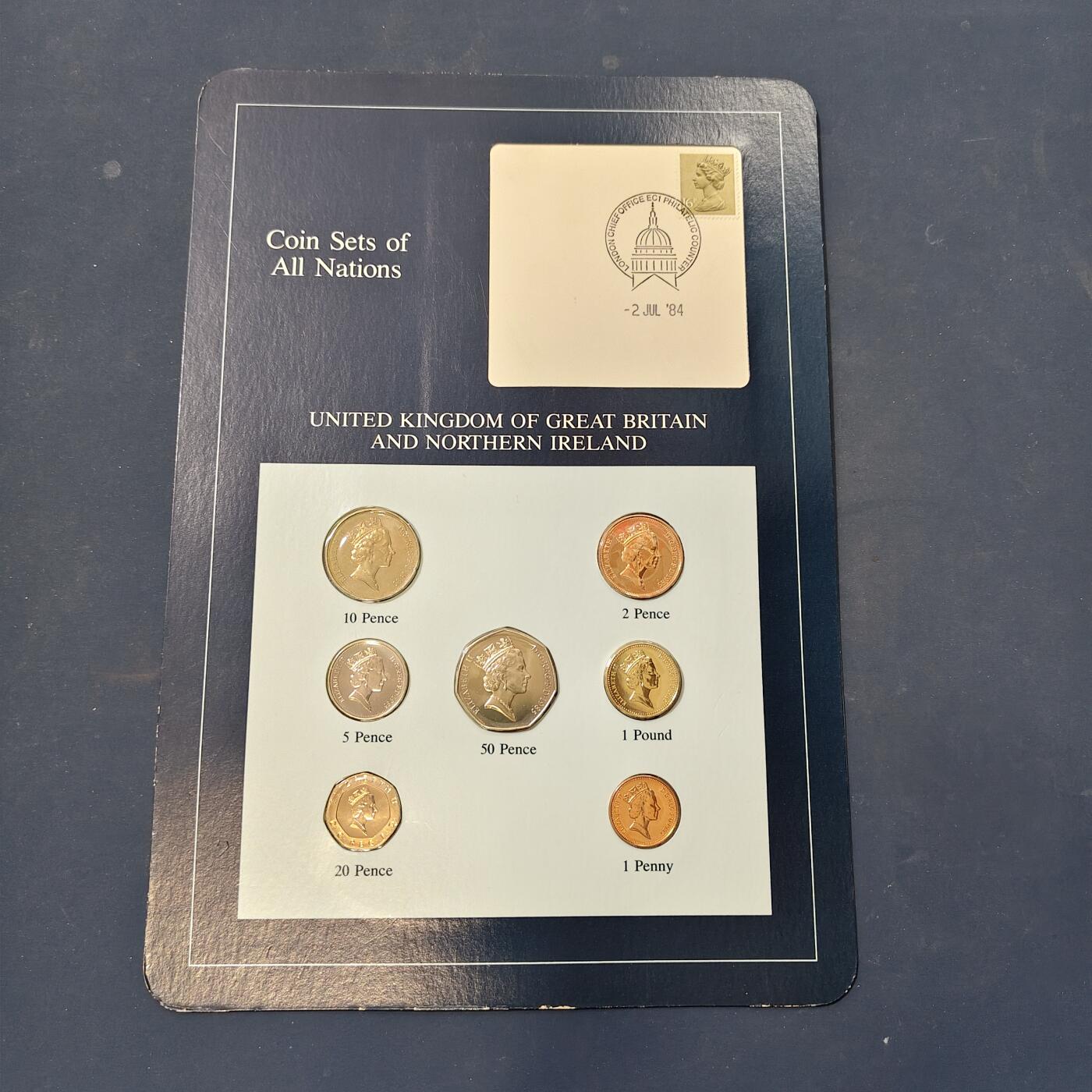 【全场包邮】纯粹捡漏拍506场-持续更新中  【富兰克林·世界各国硬币系列邮币卡】大不列颠和北爱尔兰联合王国（英国）-1镑为威尔士葱韭版