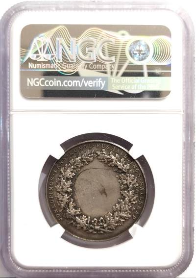 博洋堂世界钱币拍卖第162期（全场包邮） NGC MS62 瑞典延雪平省家庭/农业协会纪念银章，31mm