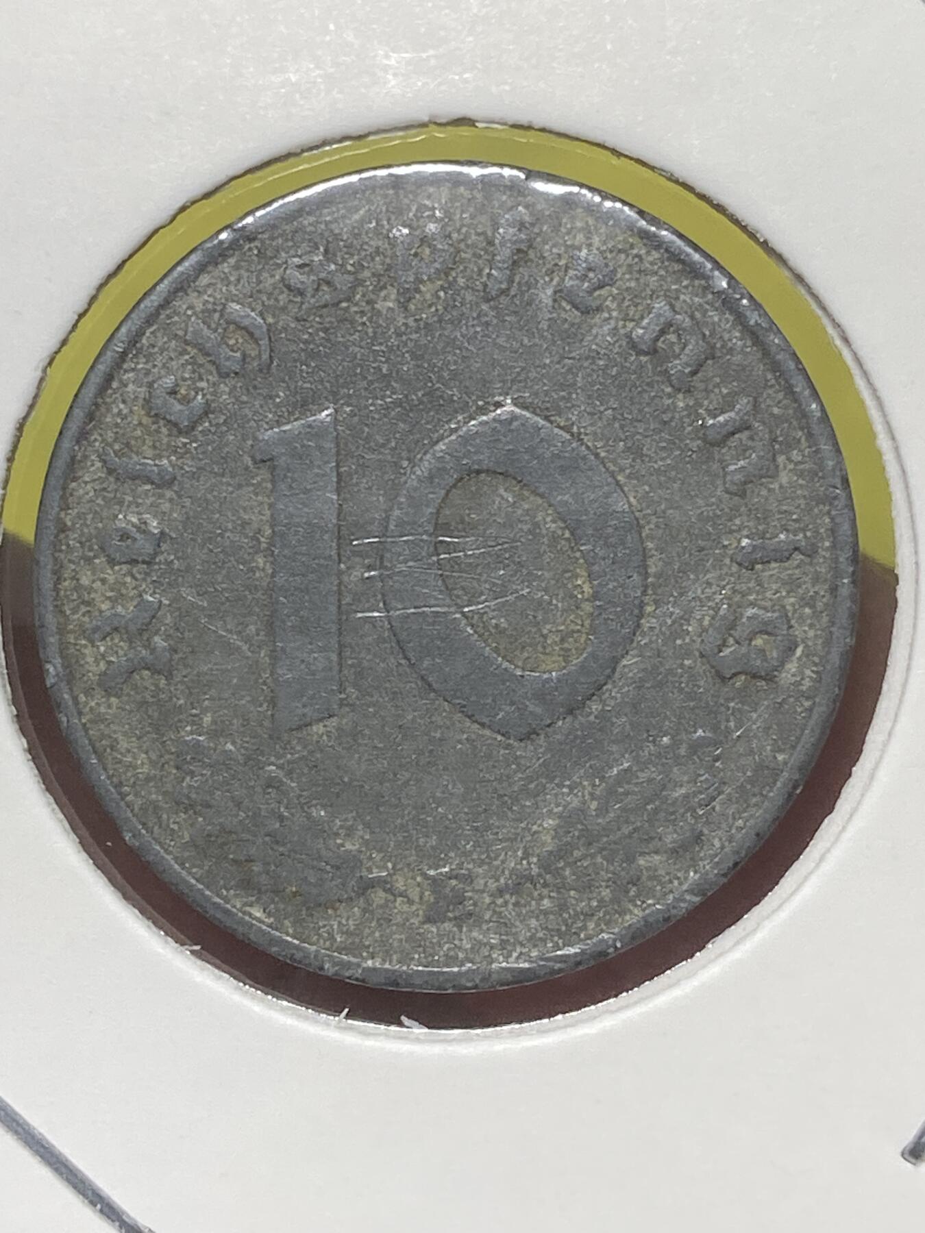 2026年第三十二场(总第二百零一场）外国精品纸夹币场(免佣金) 德意志第三帝国1941年10芬尼(E标，穆尔登许滕造)