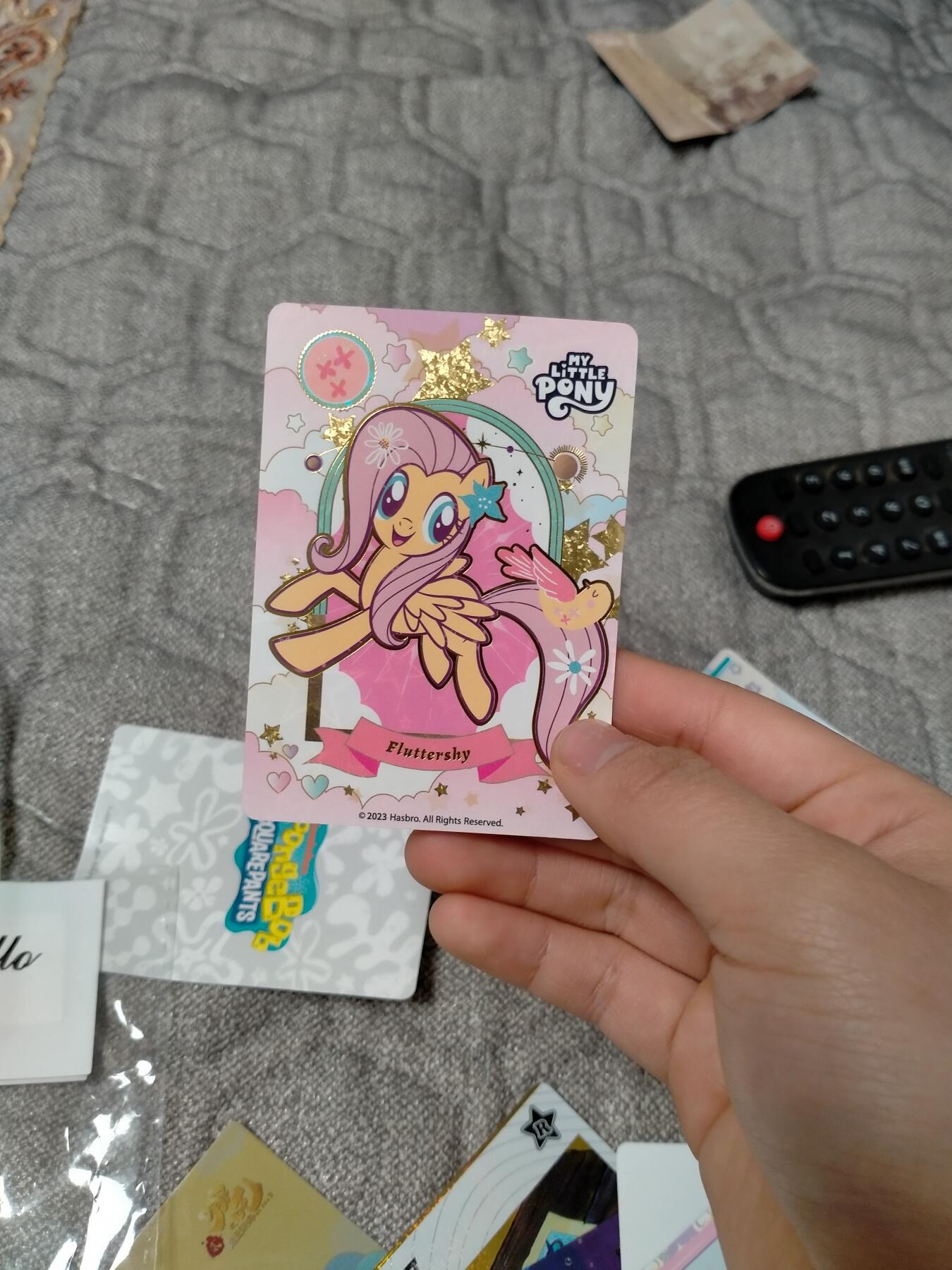 卡游 小马宝莉 甜心派对 心悦包 柔柔 Fluttershy 烫金角色卡