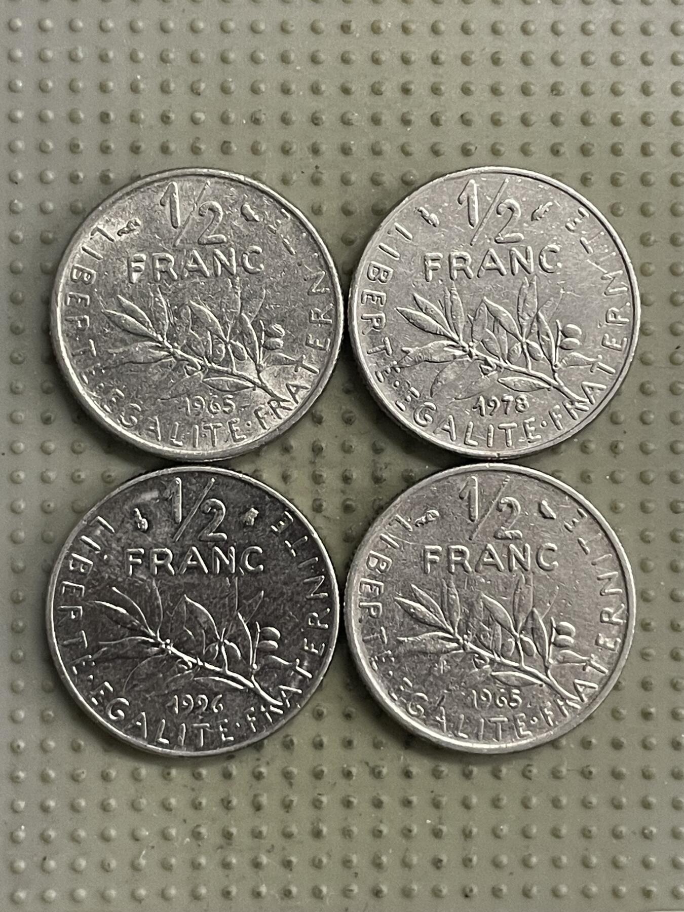 2026年第27场各国散币拍卖（总第177场） 法国1/2法郎4枚