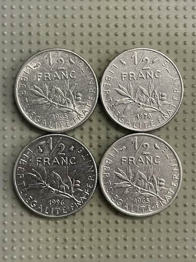 2026年第27场各国散币拍卖（总第177场） - 法国1/2法郎4枚